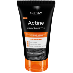 Gel de Limpeza Esfoliante Darrow Actine Carvão Detox 100g
