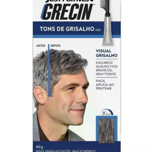 Shampoo Tonalizante em Gel Grecin 5 Visual de Grisalho Fácil de Aplicar 40g