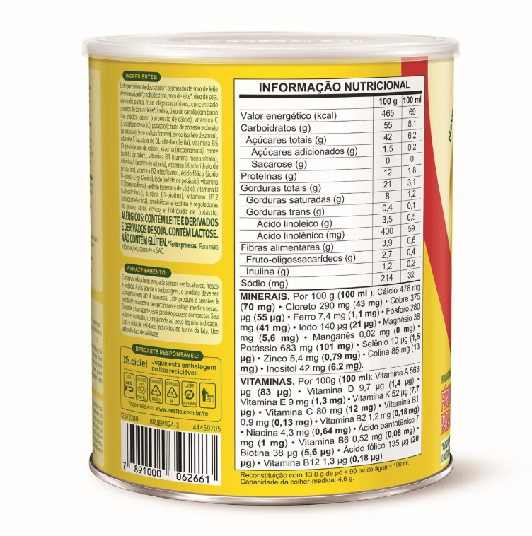 Fórmula Infantil Ninho Primeira Infância 1 a 3 Anos Nutri Fases 1+ 800g - Imagem 3