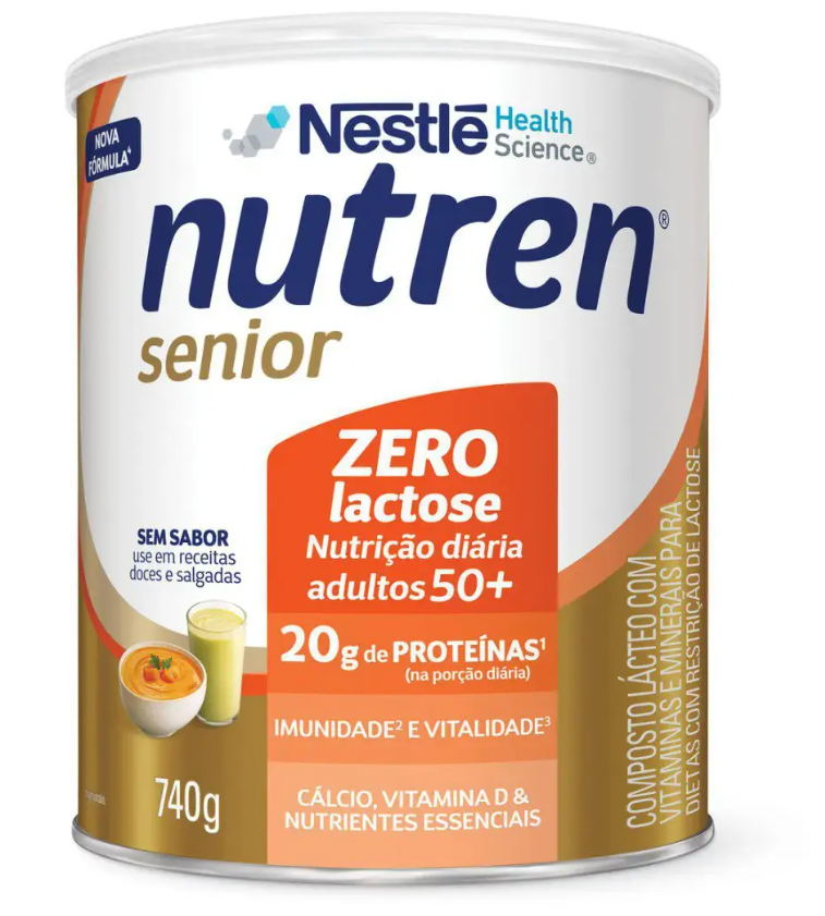 Nutren Senior Zero Lactose sem sabor 740g