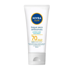 Nivea Sun Protetor Solar Facial Seco Antissinais Fps70 40ml