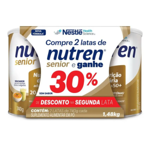 kit nutren senior sem sabor 740g com 2 unidades